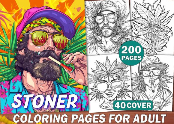 200 Stoner Coloring Pages for Adults