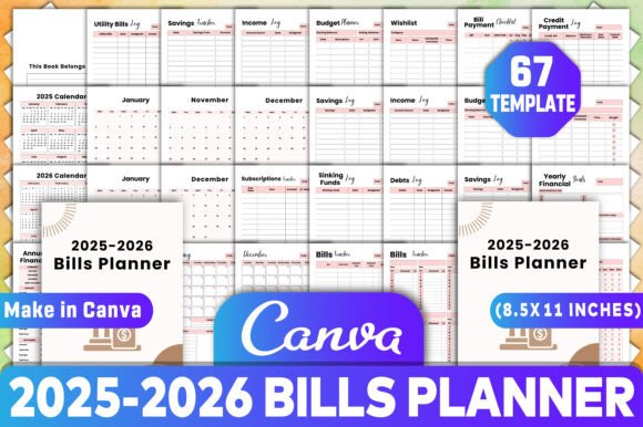 2025-2026 Bills Planner Canva KDP: A Comprehensive Financial Planning Tool