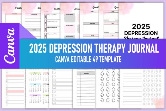 2025 Depression Therapy Journal Canva