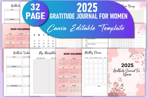2025 Gratitude Journal for Women Canva: A Strategic Tool for Mindful Planning and Growth