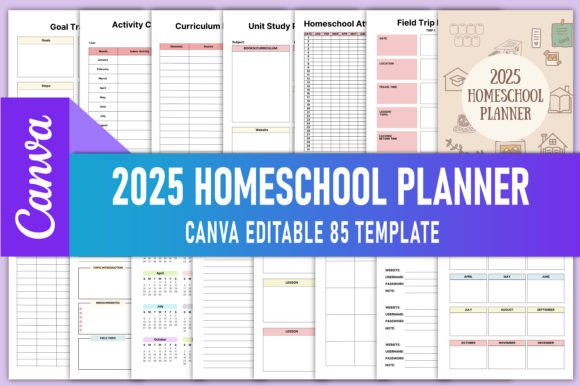 2025 Homeschool Planner Canva KDP