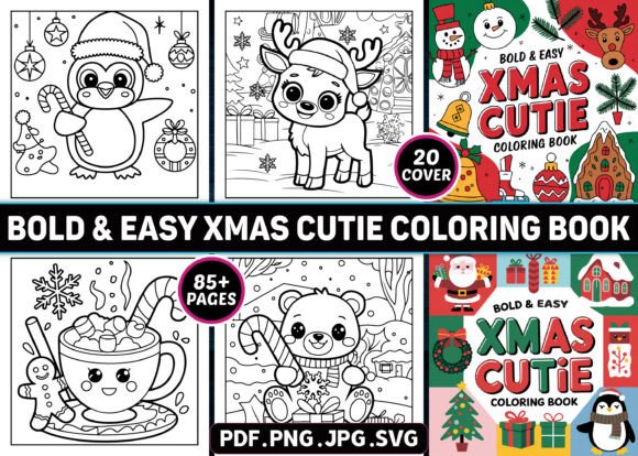 85 Easy Xmas Cutie Coloring Pages: A Festive Delight for Kids and Adults