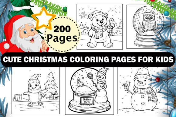 Bold Cute Christmas Coloring Pages