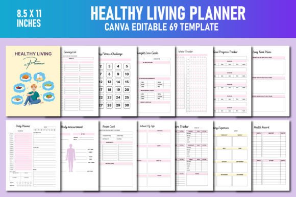Healthy Living Planner Canva KDP: A Comprehensive Tool for Achieving Wellness Goals