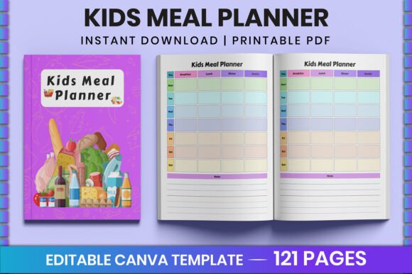 Kids Meal Planner for Canva KDP Interior