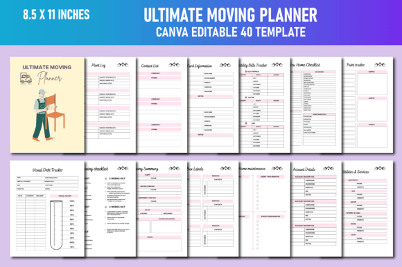 Ultimate Moving Planner Canva KDP